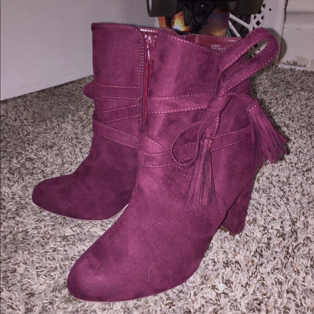 Maroon Boots from ShoeDazzle